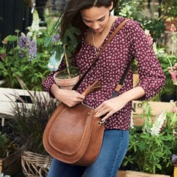 Boden Tops - Boden Burgundy Floral Polly Peasant Top Size 4P